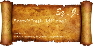 Szerényi József névjegykártya