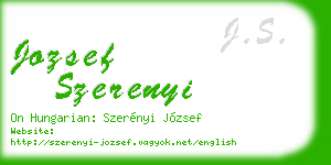 jozsef szerenyi business card