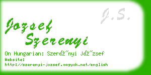 jozsef szerenyi business card
